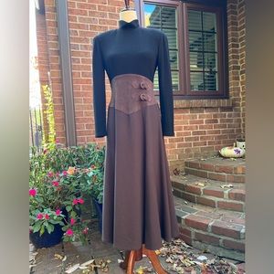Beautiful Vintage Bill Blass redo of Classic 70s wool jersey midi dress EUC 4